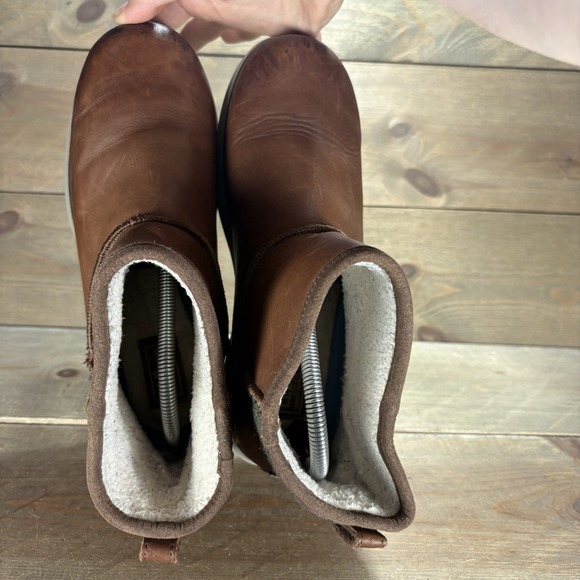 ll bean womens size 8 shoe brown leather waterproof ankle snow boots - Picture 7 of 9